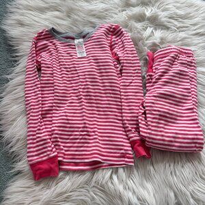 Mini Boden pink striped pajama set size 5